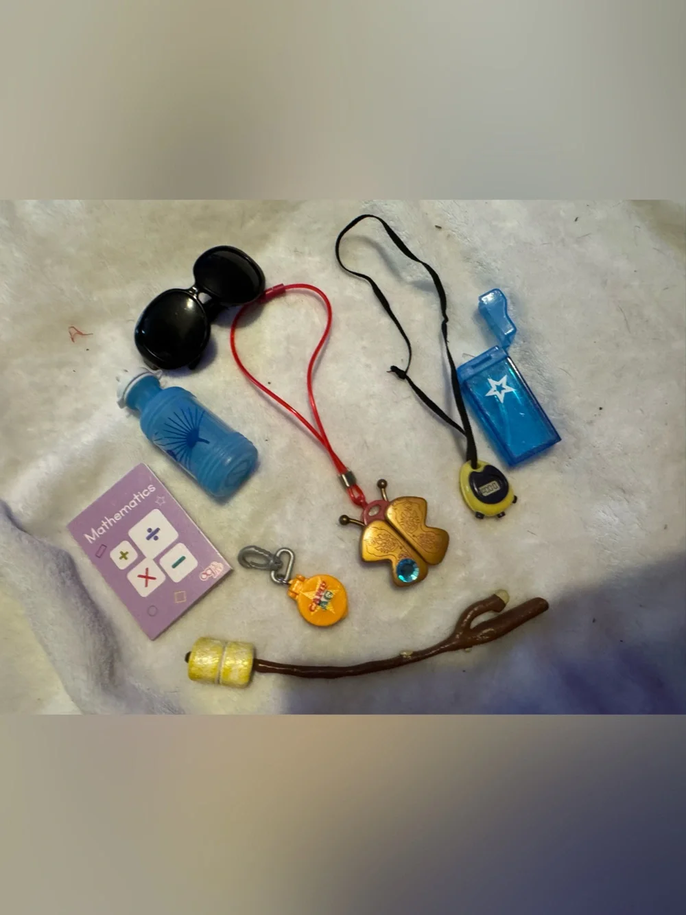 American Girl Doll Jess’s butterfly camera & camping accessories